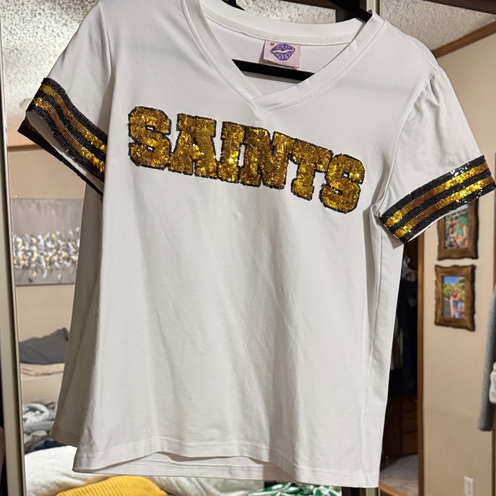 SAINTS White and Gold Saints T-Shirt